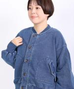 INDIGO 裏毛&ピグメントダイ　ブルゾン